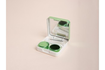 Θήκη Φακών Επαφής σε Κουτάκι με Καθρεφτάκι Πράσινο