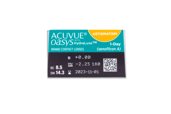 Acuvue Oasys 1-Day with HydraLuxe for Astigmatism Αστιγματικοί Ημερήσιοι (30 φακοί)