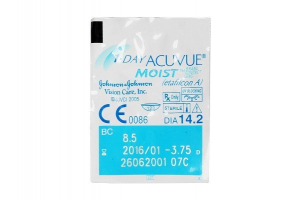 1-Day Acuvue Moist Μυωπίας Υπερμετρωπίας Ημερήσιοι (90 φακοί)