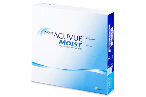 1-Day Acuvue Moist Μυωπίας Υπερμετρωπίας Ημερήσιοι (90 φακοί)