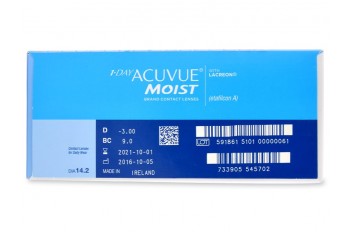 1-Day Acuvue Moist Μυωπίας Υπερμετρωπίας Ημερήσιοι (180 φακοί)