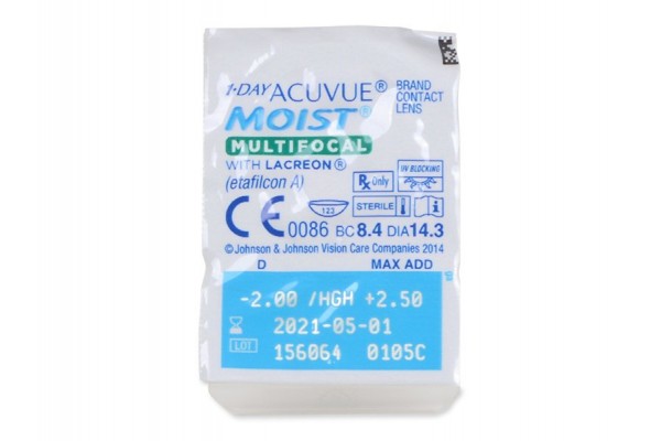 1-Day Acuvue Moist Multifocal Πολυεστιακοί Ημερήσιοι (30 φακοί)