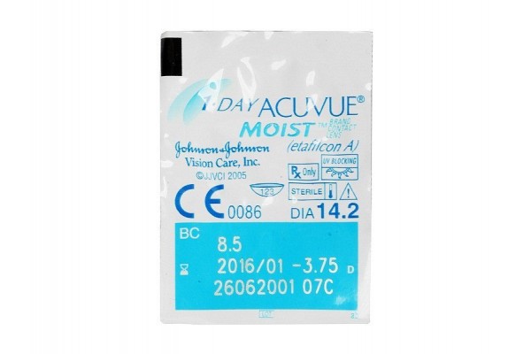 1-Day Acuvue Moist Μυωπίας Υπερμετρωπίας Ημερήσιοι (30 φακοί)