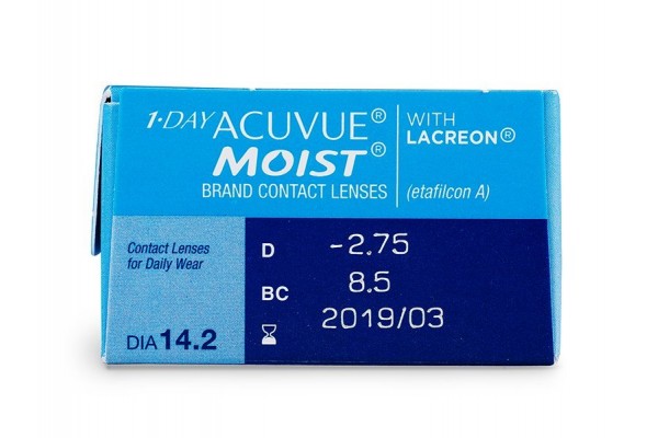 1-Day Acuvue Moist Μυωπίας Υπερμετρωπίας Ημερήσιοι (30 φακοί)