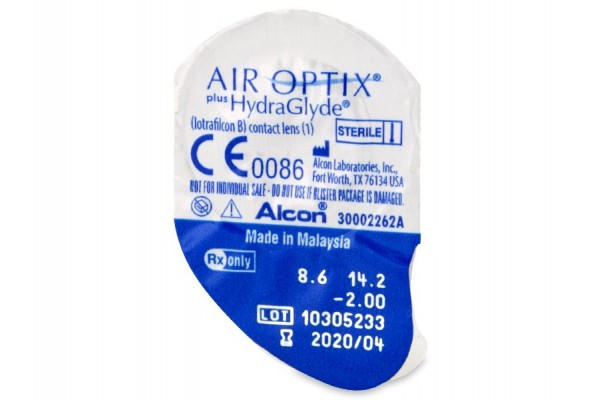 Air Optix Plus Hydraglyde Μυωπίας Υπερμετρωπίας Μηνιαίοι (3 φακοί)