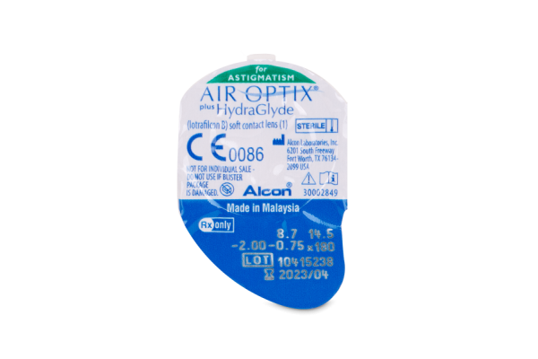 Air Optix plus HydraGlyde for Astigmatism Αστιγματικοί Μηνιαίοι (6 φακοί )