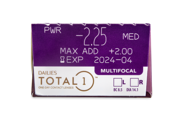 Dailies Total 1 Multifocal Πολυεστιακοί Ημερήσιοι (30 φακοί)