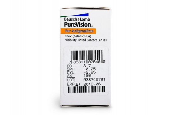 Purevision Toric Αστιγματικοί Μηνιαίοι (6 φακοί)