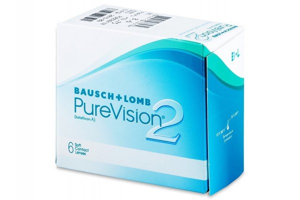 PureVision 2 Μυωπίας Υπερμετρωπίας Μηνιαίόι (6 φακοί)