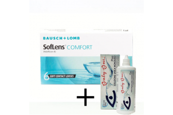 Soflens Comfort Μυωπίας Υπερμετρωπίας Μηνιαίοι (6 φακοί) + Υγρό Φακών Επαφής Only One 360ml