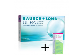 Bausch & Lomb Ultra Μυωπίας Υπερμετρωπίας Μηνιαίοι (6 φακοί) + Οφθαλμικές Σταγόνες Biotrue Revital 10ml